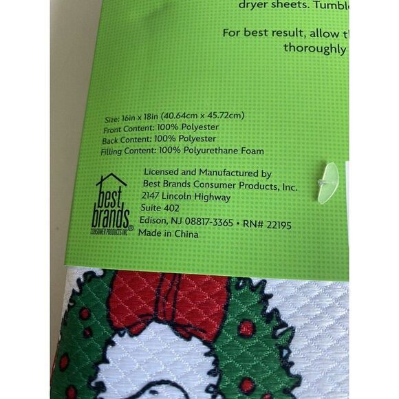 2 Pack Peanuts SNOOPY CHRISTMAS Dish Drying Mats 16 X 18” Wreath Dog House NEW - Picture 7 of 11